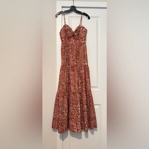 Trixxi Rust Patterned Maxi Dress